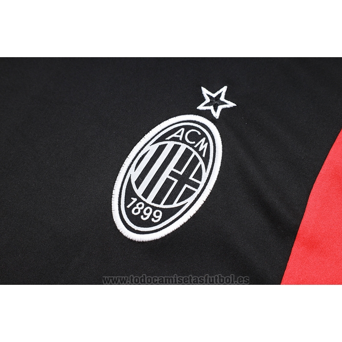 Chandal del AC Milan Manga Corta 2023-2024 Negro